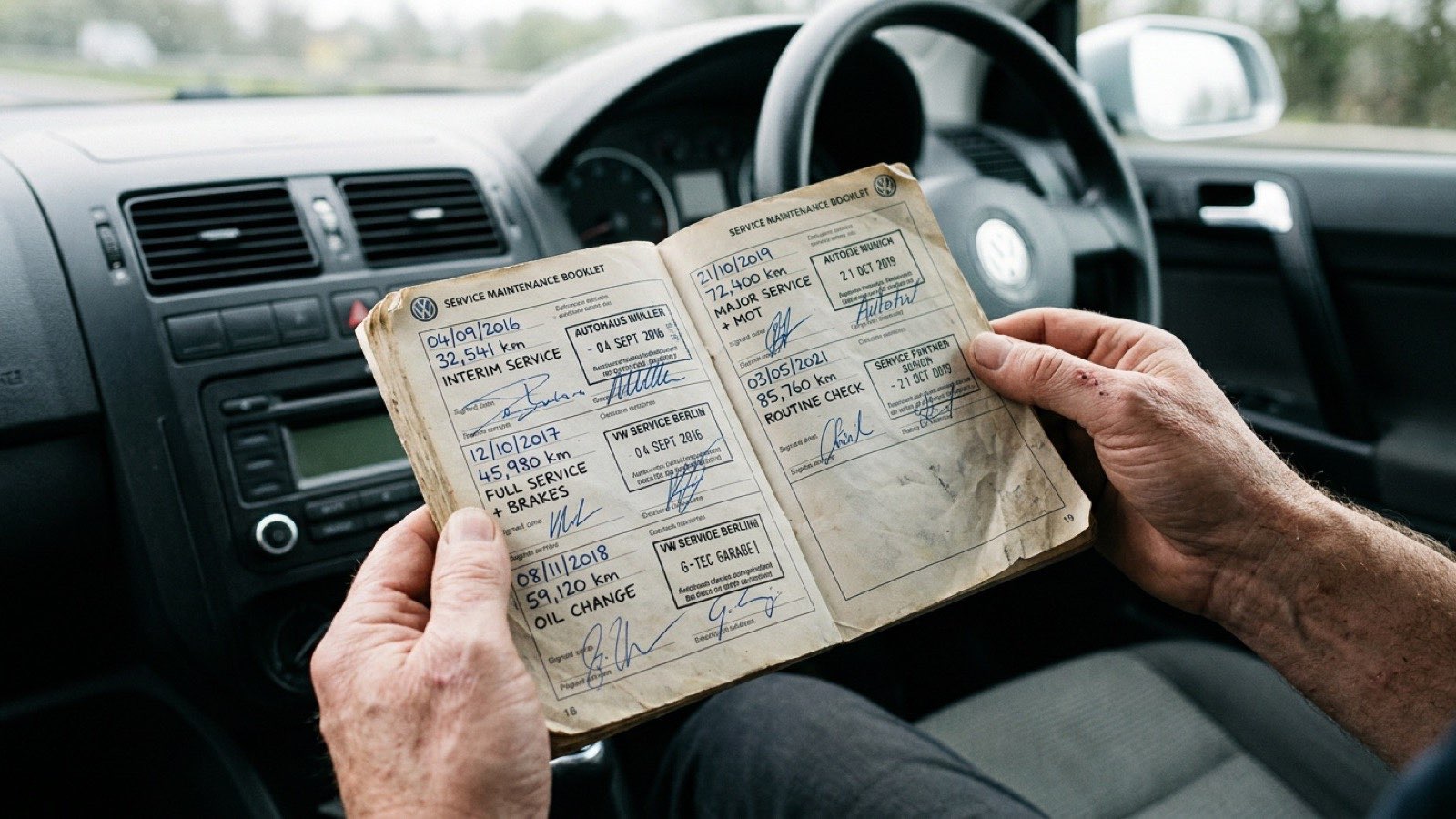 Cómo leer un historial de mantenimiento, y qué vacíos son motivo de descarte